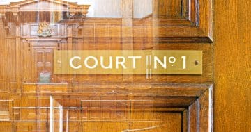 Courtroom door